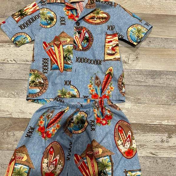 Made in Hawaii Fashion E & K Boys SurfBoard Shorts Set Size 2. - Picture 3 of 7